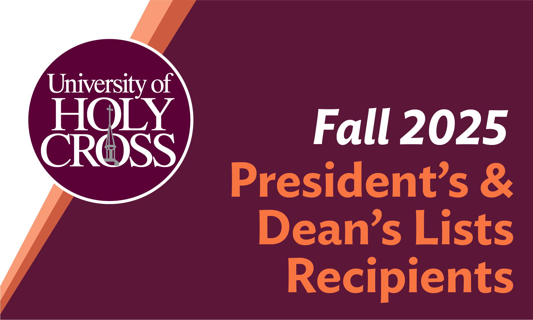 Fall 2025 President's and Deans List Recipients