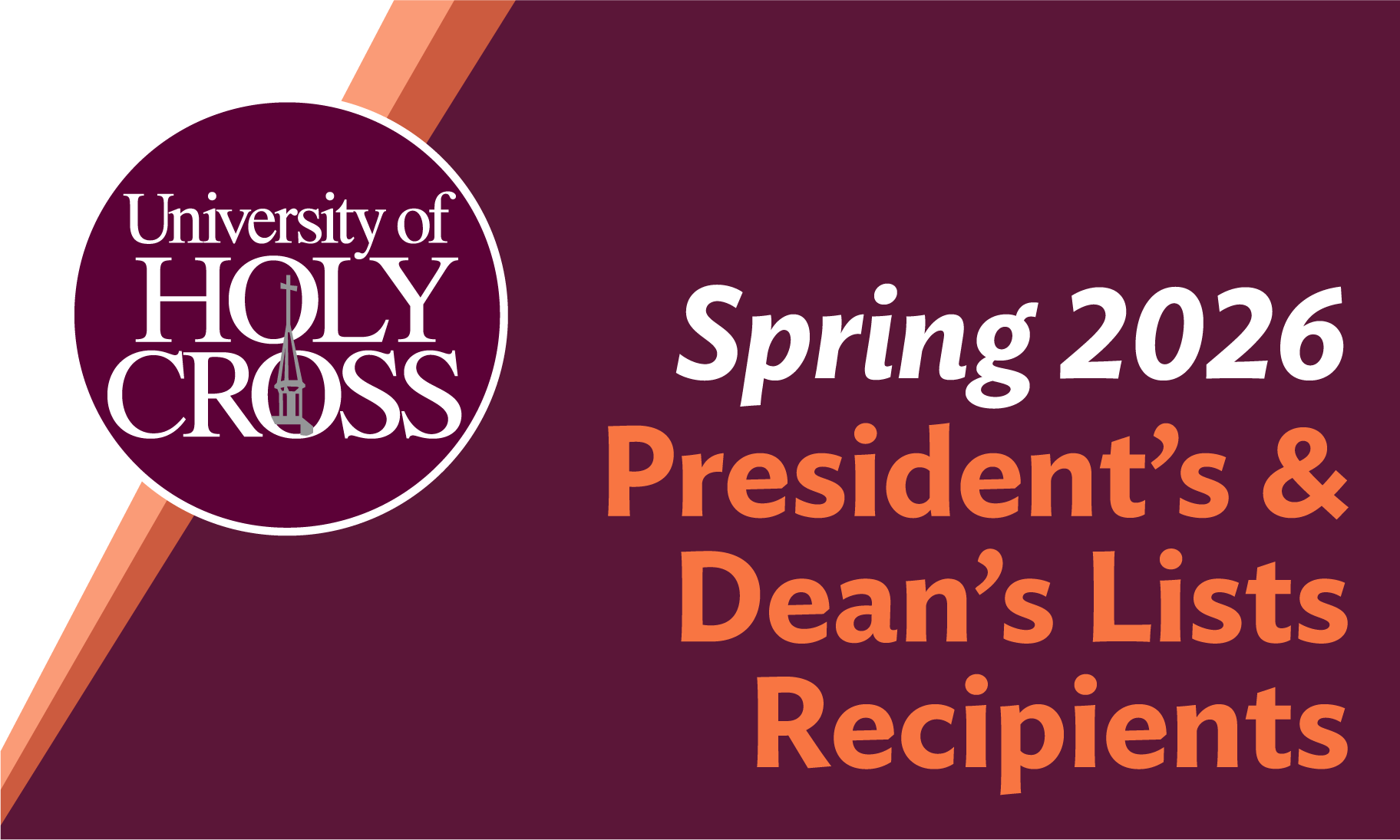 Spring 2026 President's and Deans List Recipients